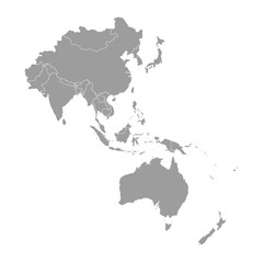 Fototapeta Map of Asia Pacific. obraz