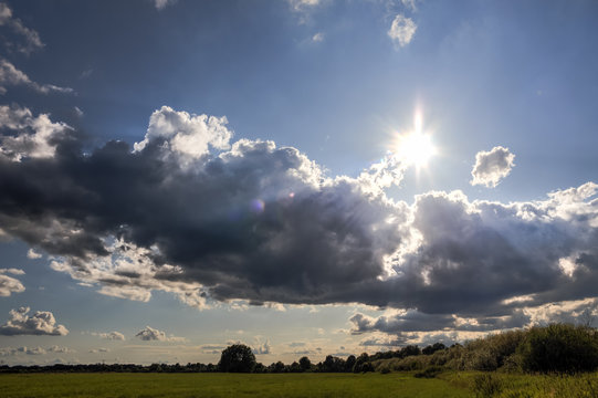 Sun over clouds