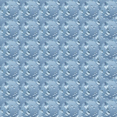 Seamless pattern of droplets on mirror background. Water drop on glass. Raindrops on window.