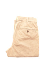 biege pant on white background