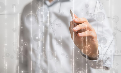 Innovation futuristic digital data binary code background technology