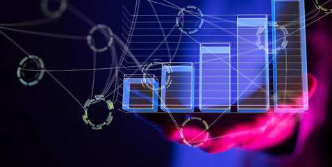 Business intelligence. Diagram, Graph, Stock Trading, Investment dashboard