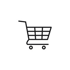 Shopping cart icon. Trolley icon.