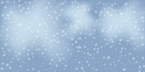 Snowflakes, snowfall.