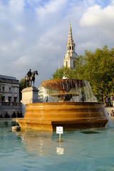 Fountain at Trafalgar Square, London