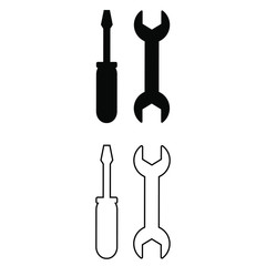 Repair vector icon. Service illustration sign. spanner symbol.