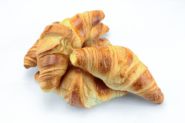 french croissant on a white background