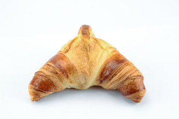 french croissant on a white background