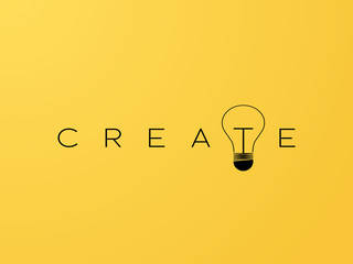 Business creativity vector concept with creative typography and lightbulb. Fresh new ideas symbol. © jozefmicic