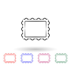 Decorativeframe and border multi color icon. Simple thin line, outline vector of frame icons for ui and ux, website or mobile application