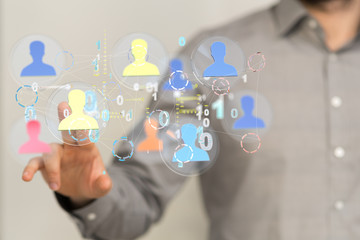 conceptual image with social connection