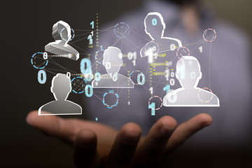 conceptual image with social connection