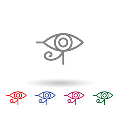 Eye, multi color icon. Simple thin line, outline vector of mythology icons for ui and ux, website or mobile application