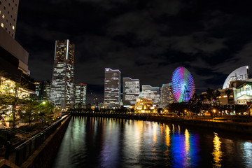 横浜 みなとみらいの夜景