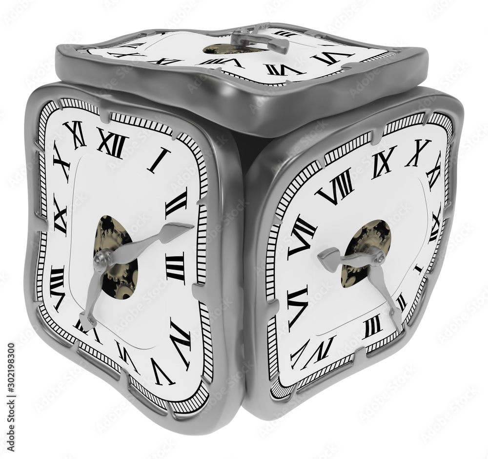 Wall mural Soft Clock, Square Box