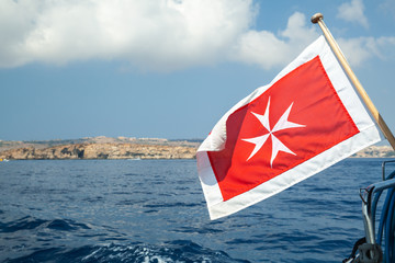 Fototapeta na wymiar Merchant flag of Malta