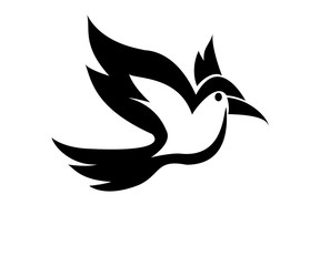 Simple bird vector logo design