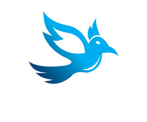 Simple bird vector logo design