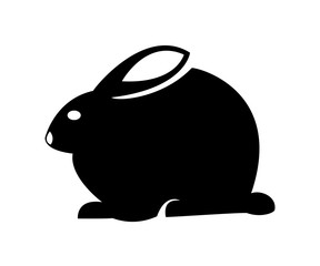 simple rabbit vector logo design