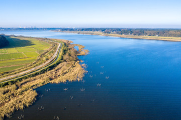 西印旛沼を俯瞰撮影