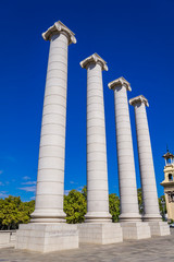 The Four Columns in Barcelona, Spain