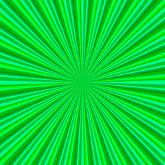 Obraz premium Abstract ray burst background - green motion vector graphic design from striped rays