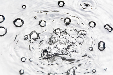 Water droplets and the color of raindrops in the rainy season