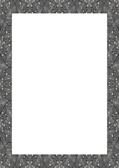 White Frame with Decorated Borders