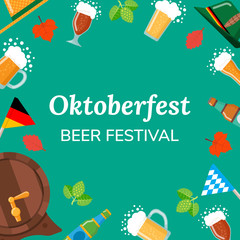 Invitation background for beer festival. Oktoberfest