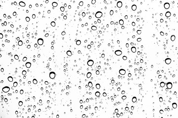 Water droplets and the color of raindrops in the rainy season