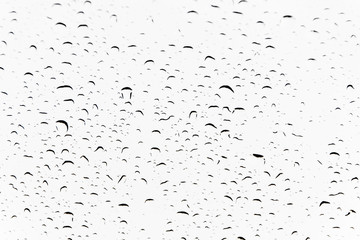 Water droplets and the color of raindrops in the rainy season