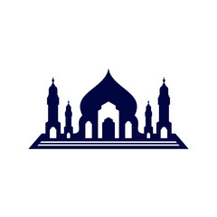 Mosque Logo Design Vector Template. Mosque Icon Symbol. Abstract Illustration