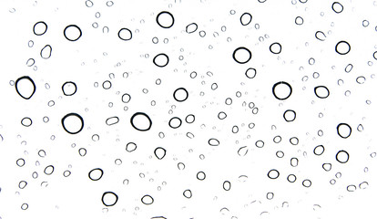 Water droplets and the color of raindrops in the rainy season