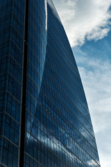 Fototapeta na wymiar Skyscraper office building in Madrid
