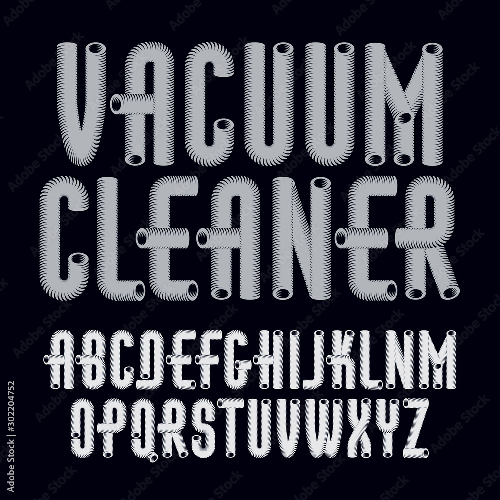 Fototapete vector trendy capital english alphabet letters collection. retro type font, script from a to z best 