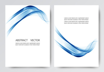 Background with blue wave for website, flyers, brochures, presentations.