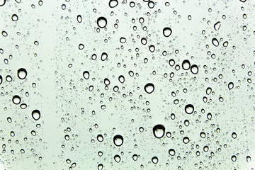 Water droplets and the color of raindrops in the rainy season
