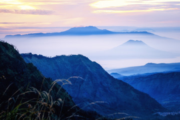 Obraz na płótnie Canvas Part of view point at Mount Bromo in Surabaya, Indonesia.