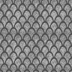 Fish scale  glitter snake skin sparkling seamless pattern