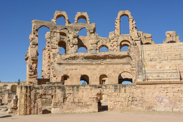 Roman amphitheater of El Jem on Tunisia