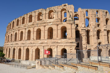 Roman amphitheater of El Jem on Tunisia