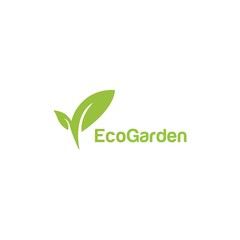 Eco Garden Logo simple Vector