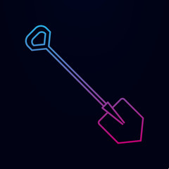 Shovel nolan icon. Simple thin line, outline vector of camping icons for ui and ux, website or mobile application
