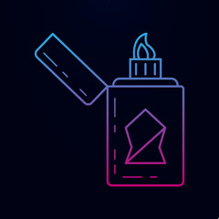 Lighter nolan icon. Simple thin line, outline vector of camping icons for ui and ux, website or mobile application