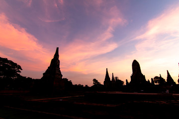 Chaiwatthanaram Temple Ayutthaya Historical ParkOld temple in Thailand