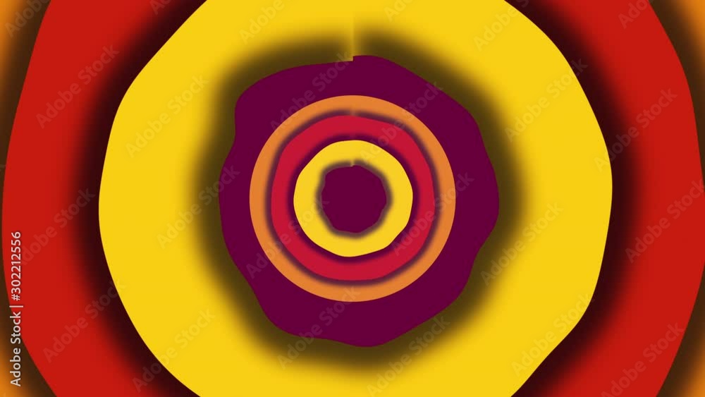 Poster computer generated a modern background from colored wavy circles. 3d rendering of abstract shapes