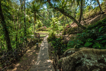 A beautiful view of Goa Gajah temple in Bali, Indonesia.