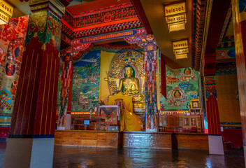 Inside Norbulingka Institute Temple, Dharamsala, India.