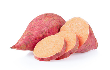 yams potato on isolated white background