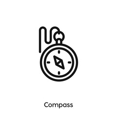  compass icon.  direction vector symbol. Linear style sign for mobile concept and web design. compass symbol illustration. Pixel vector graphics - Vector	